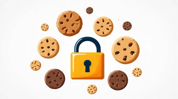 Ilustrație cu cookie-uri și confidențialitatea online